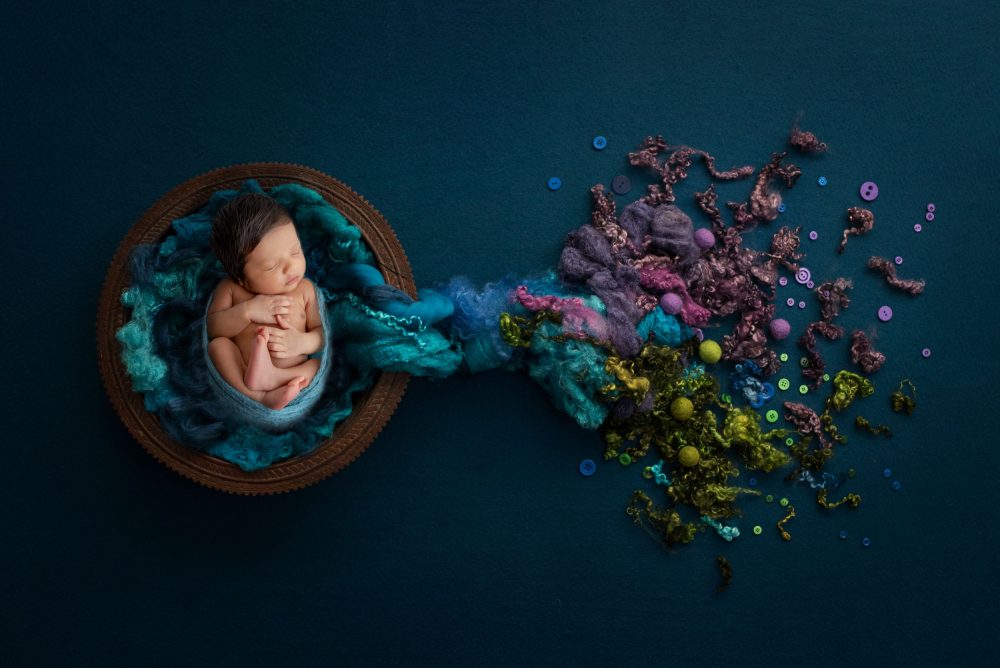 Newborn rainbow baby