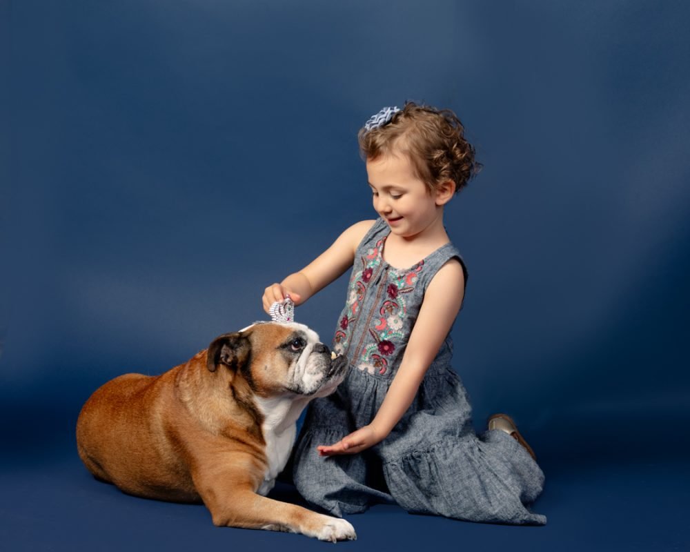 Girl with her dog