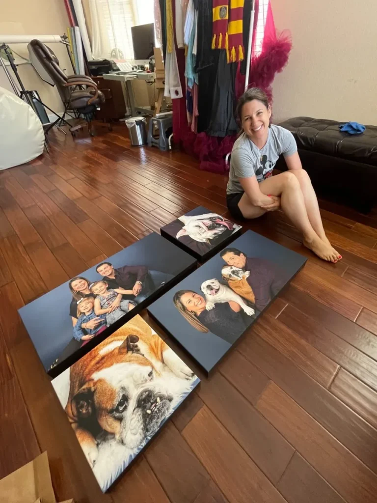 Family Photoframes on floor