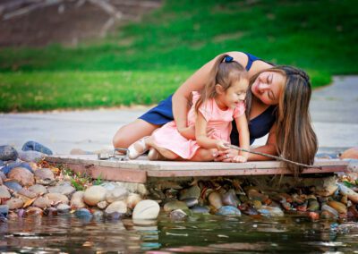 Kid with mom