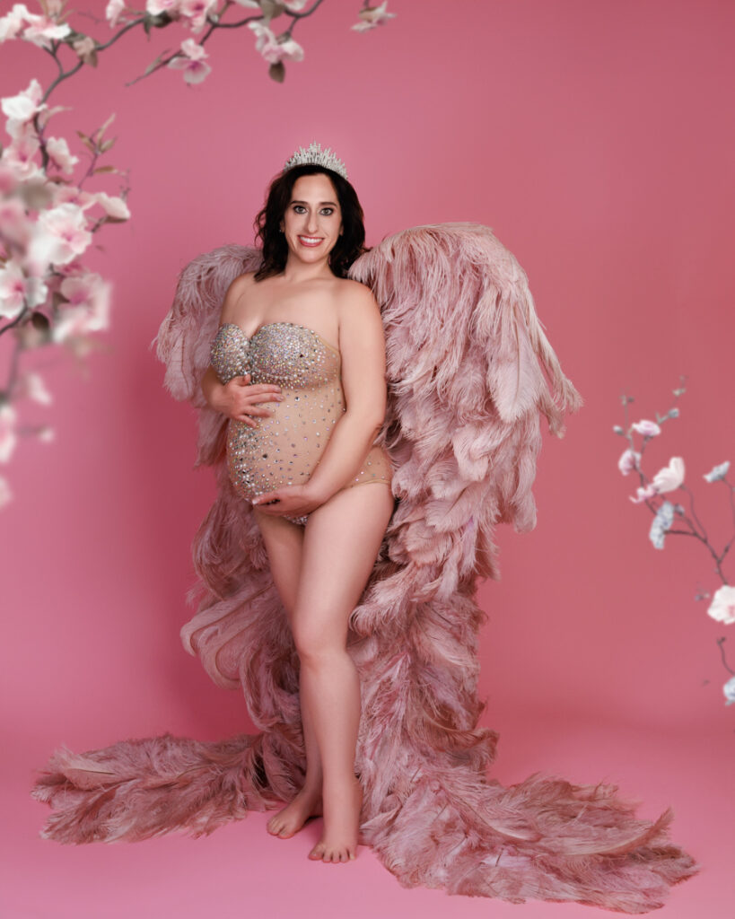 Maternity Pink wings Pooja Photography