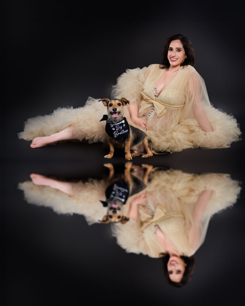 Maternity with dog Pooja Photography