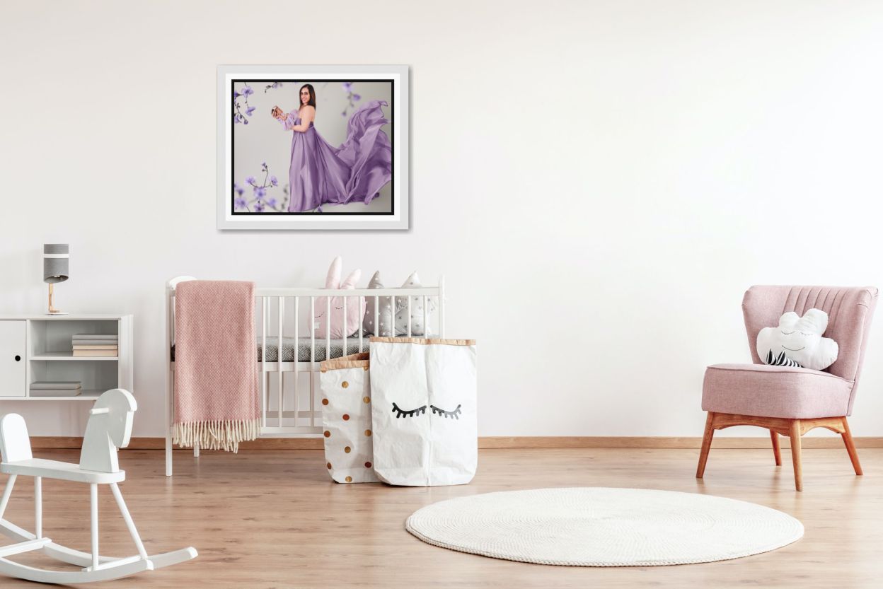 Fine art maternity wall portrait — framed prints for the home by Pooja Photography